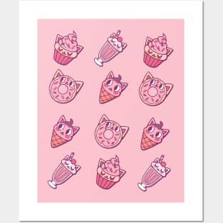 Cat Dessert Posters and Art